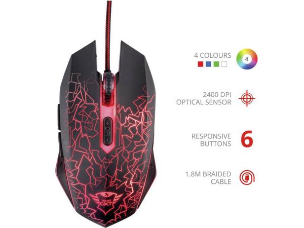 Trust GXT 105 Izza - Gaming Muis1