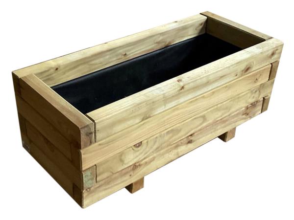 2x Grenen plantenbak 70x30x28 cm