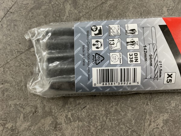10x-makita-d39702-5pack-metaalboor-ø115x142mm