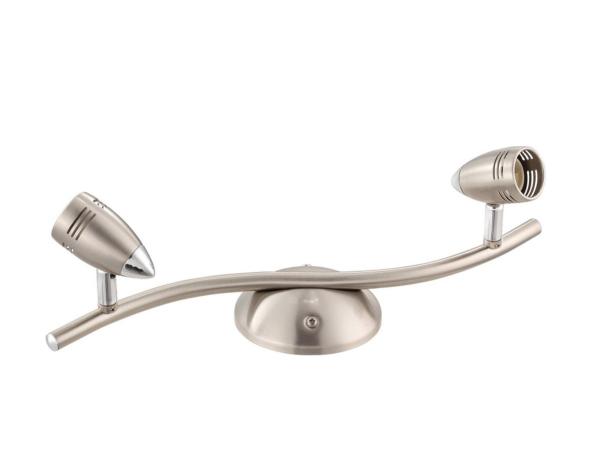 EGLO Magnum spotlamp 2‑lichts matt nikkel/chroom 330×105 mm