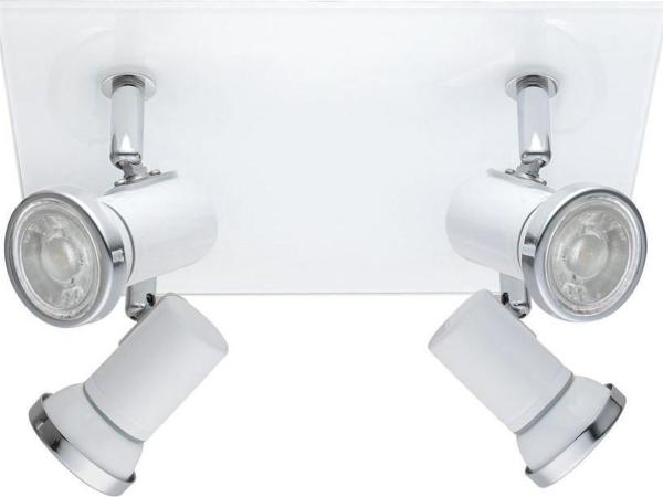 EGLO Tamara 1 plafondspot 4‑lichts wit/chroom Ø260 mm