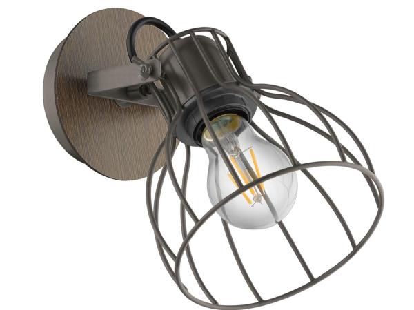 EGLO Sambatello spot bruin/zilver Ø120 mm