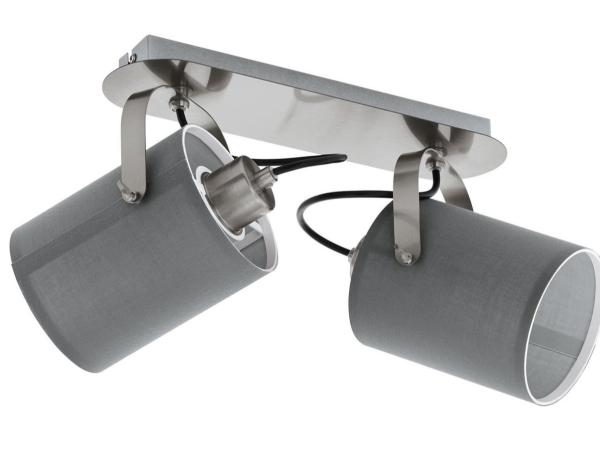 EGLO Villabate spot 2‑lichts nikkel‑mat 335×90 mm