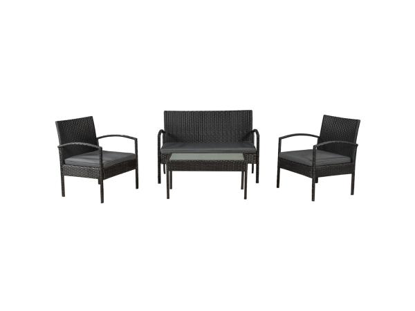 Loungeset Trinidad - Polyrotan - Donkergrijs