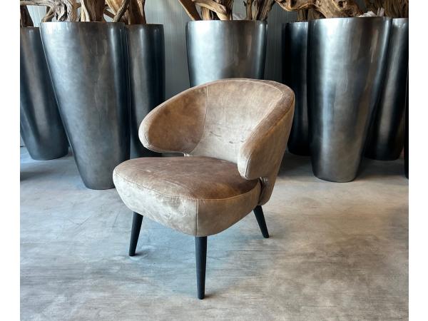 Fauteuil - Clubfauteuil - Brody (2 stuks) - Velours - Bruin
