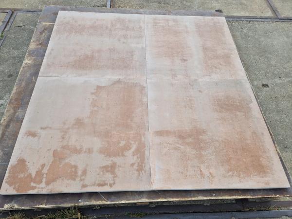 15,36 M2 Keramische Tegel Roest Bruin Nuance 80x80x3 Cm