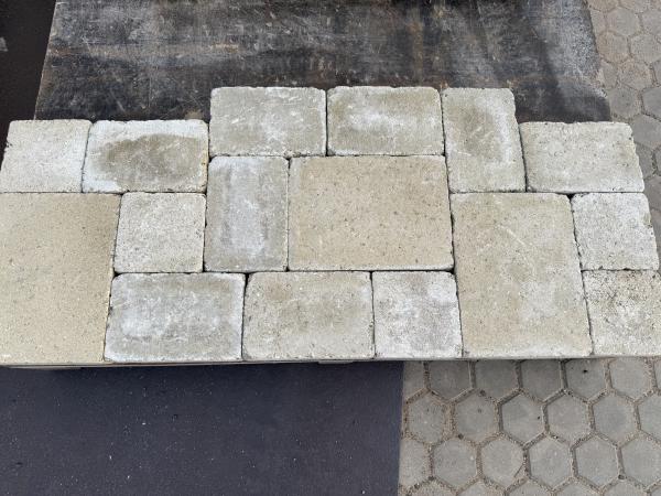 24 M2 Betontegel Blanco Wildverband Getrommeld 6 Cm