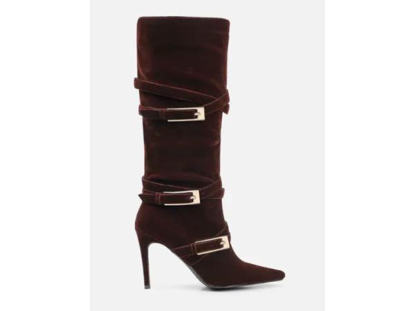 Simmi London KINGSTON - Brown Suede Knee Boots (Maat 6/39)