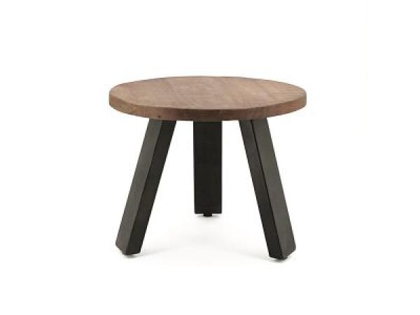 Mangohout Salontafel - Een Stijlvolle Ronde 50 cm