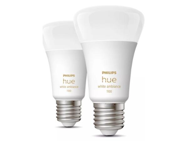 Philips Hue standaard lamp E27 warm koel wit -2-pack 