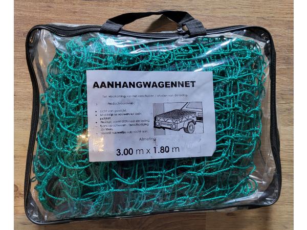 2x aanhangwagennet 3.00x1.80m in tas