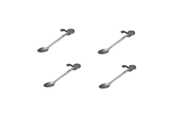 Set van theelepels - antraciet - honden design