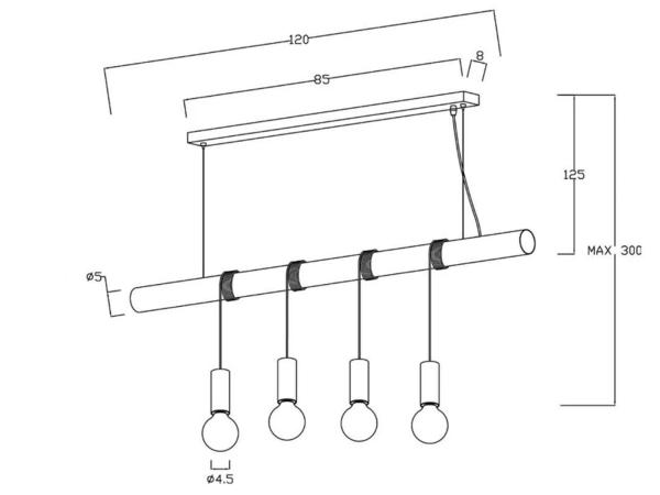 lucide-jaime-hanglamp-4xe27-wit