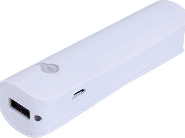 Powerbank 2600 mAh met LED zaklamp