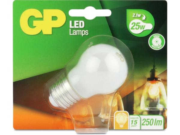 2x GP LED Mini Globe 2,5 W E27 warmwit