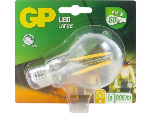 3x GP LED Classic filament 7 W E27 warmwit