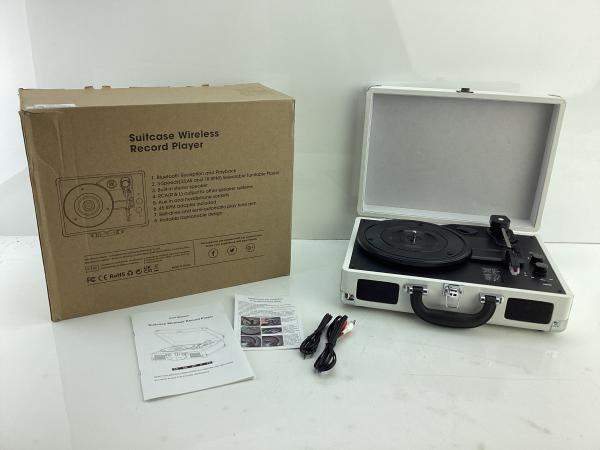 Suitcase Wireless record player - White