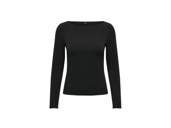 ONLY Top Onllive Boatneck lange mouw T-shirt (Maat L)