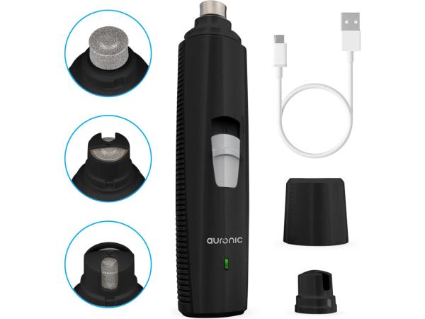 Auronic elektrische nagelvijl - voor huisdieren - zwart 