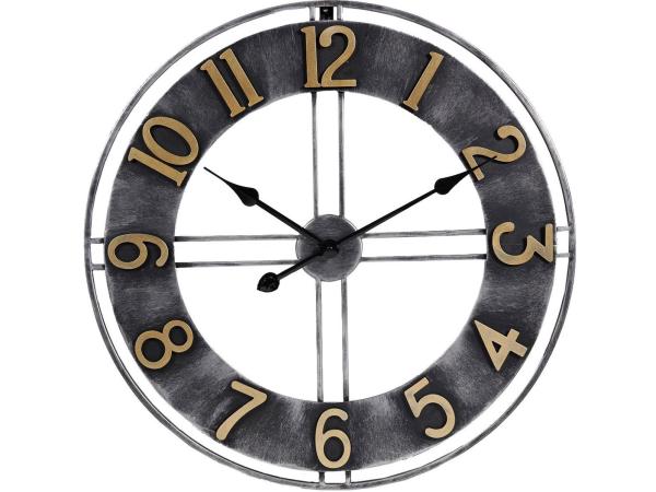 LW Collection wandklok Becka 60cm industrieel stil