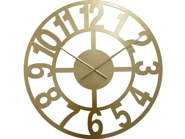 LW Collection wandklok Jannah goud 60cm industrieel