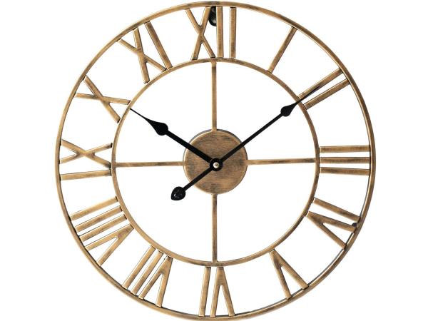LW Collection wandklok goud 60cm industrieel stil