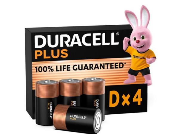 Duracell Plus D - alkalinebatterijen - 1,5V, LR20 - 4 st.