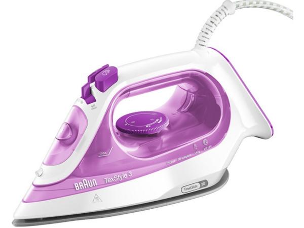 Braun TexStyle 3 SI3030PU - Stoomstrijkijzer - Paars