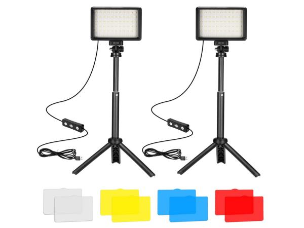 Ci-Fotto LED Video Light Set of 2 Dimmable 5600K USB