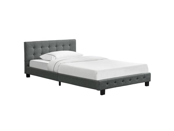 Gestoffeerd bed Manresa - 120 x 200 cm - Grijs
