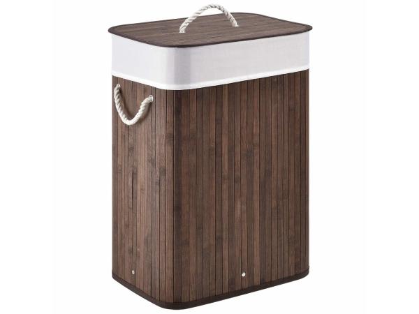 Bamboe Wasmand Curly - 72 L - Bruin - Uitneembare Waszak
