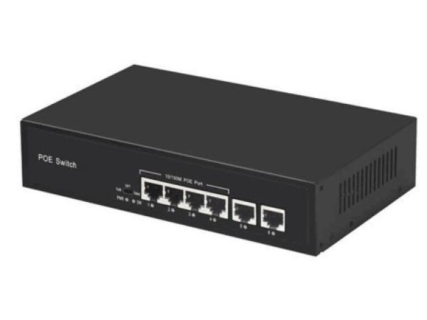 E-link LNK‑204 PoE Switch – 4 PoE + 2 Uplink
