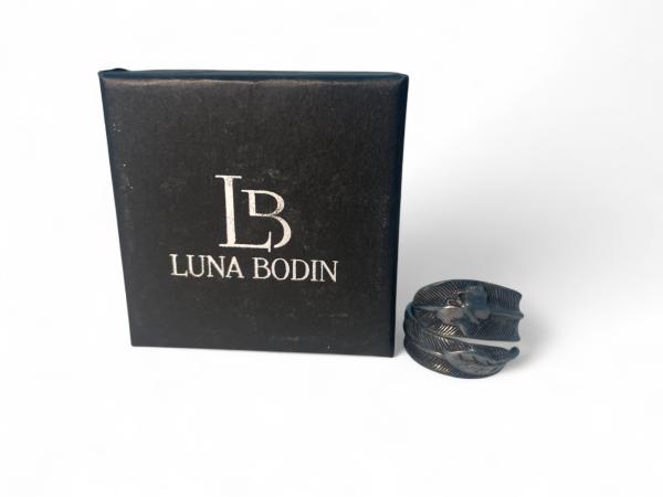 Luna Bodin 'Veer' Ring - Prachtig Donker Zilver!