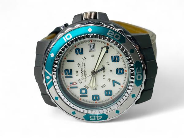 Galanti Duikers-stijl Horloge - Turquoise Bezel