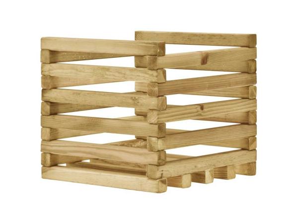 2x Tuinbak geïmpregneerd grenenhout 40x40x38cm