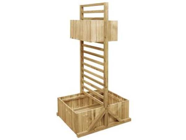 VidaXL plantenbak met latwerk 80x60x165cm