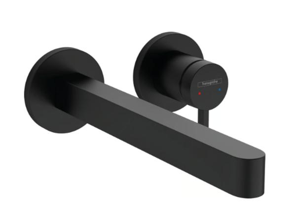 Hansgrohe afdekset wastafelkraan 225mm Finoris mat zwart
