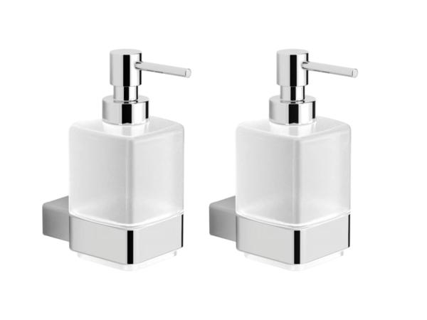 2x Alterna zeepdispenser in houder chroom