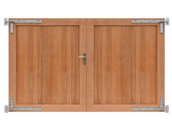 Hardhouten dubbele toegangspoort 300x180cm