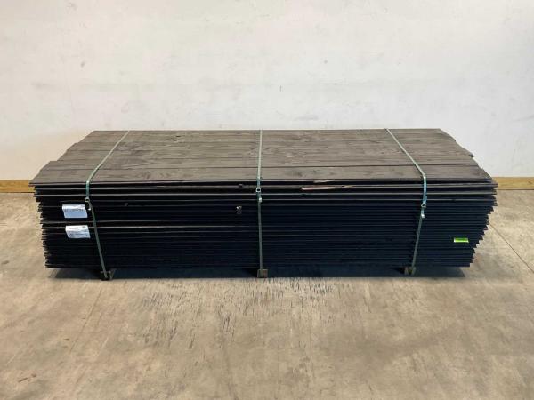 10x Douglas blokhutprofiel 300x19,5x2,8cm zwart