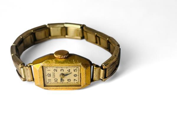 Vintage Jupiter Art Deco Dameshorloge - Goud Verguld
