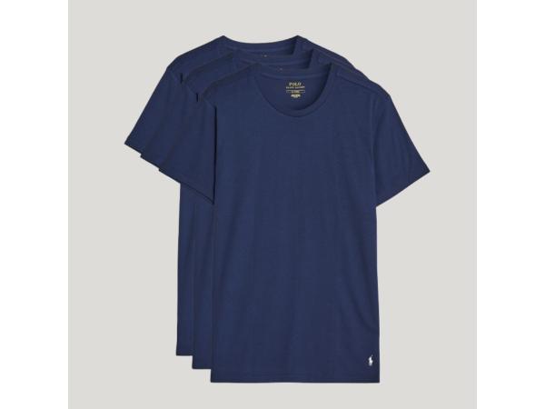 Ralph Lauren - 3-Pack Crew Neck T-Shirt Navy | Maat L
