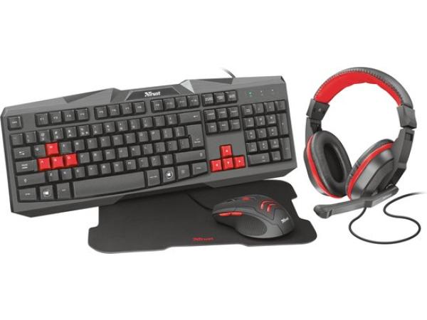 Trust Ziva| Gaming Bundle | USB | Frans AZERTY | Rood\Zwart
