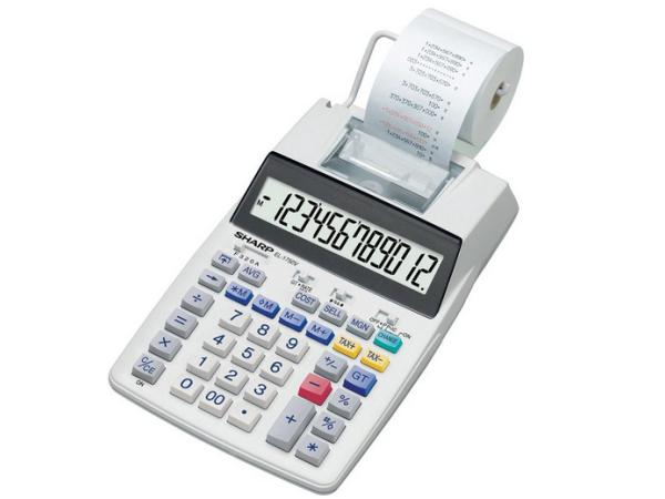 Sharp rekenmachine - EL1750V - grijs - 12 digit