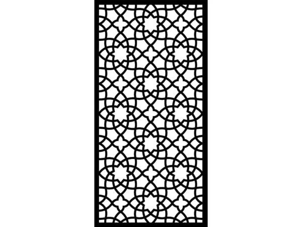 2x Alhambra Tuinscherm Zwart 180x90cm