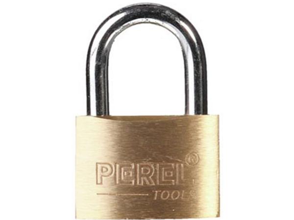 6x Perel hangslot messing 38 mm