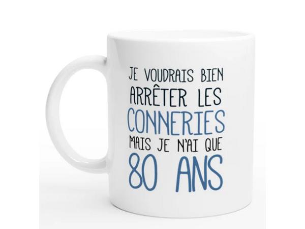 Grappige 80e verjaardagsmok Franse Taal