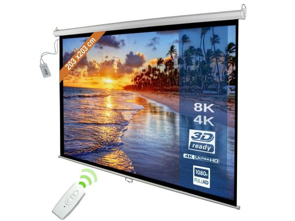 Gemotoriseerd Projectiescherm - 203x203 cm
