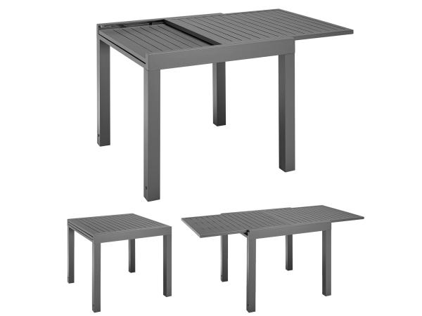 Uitklapbare Tuintafel Laki - 80 x 80 cm - Antraciet