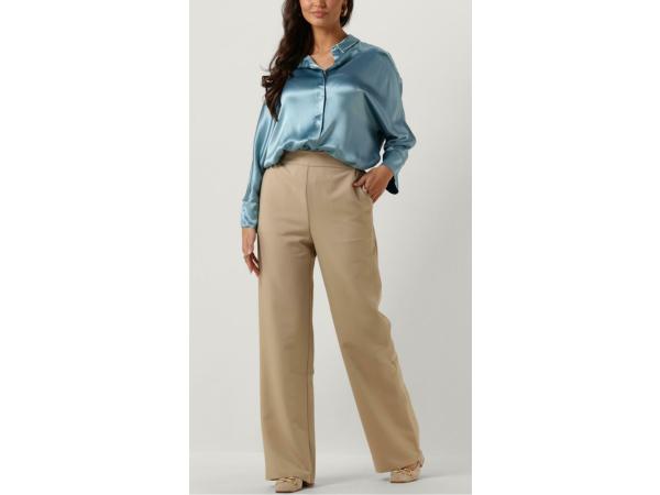 Greek Archaic Kori | Satijnen blouse blauw | Maat M